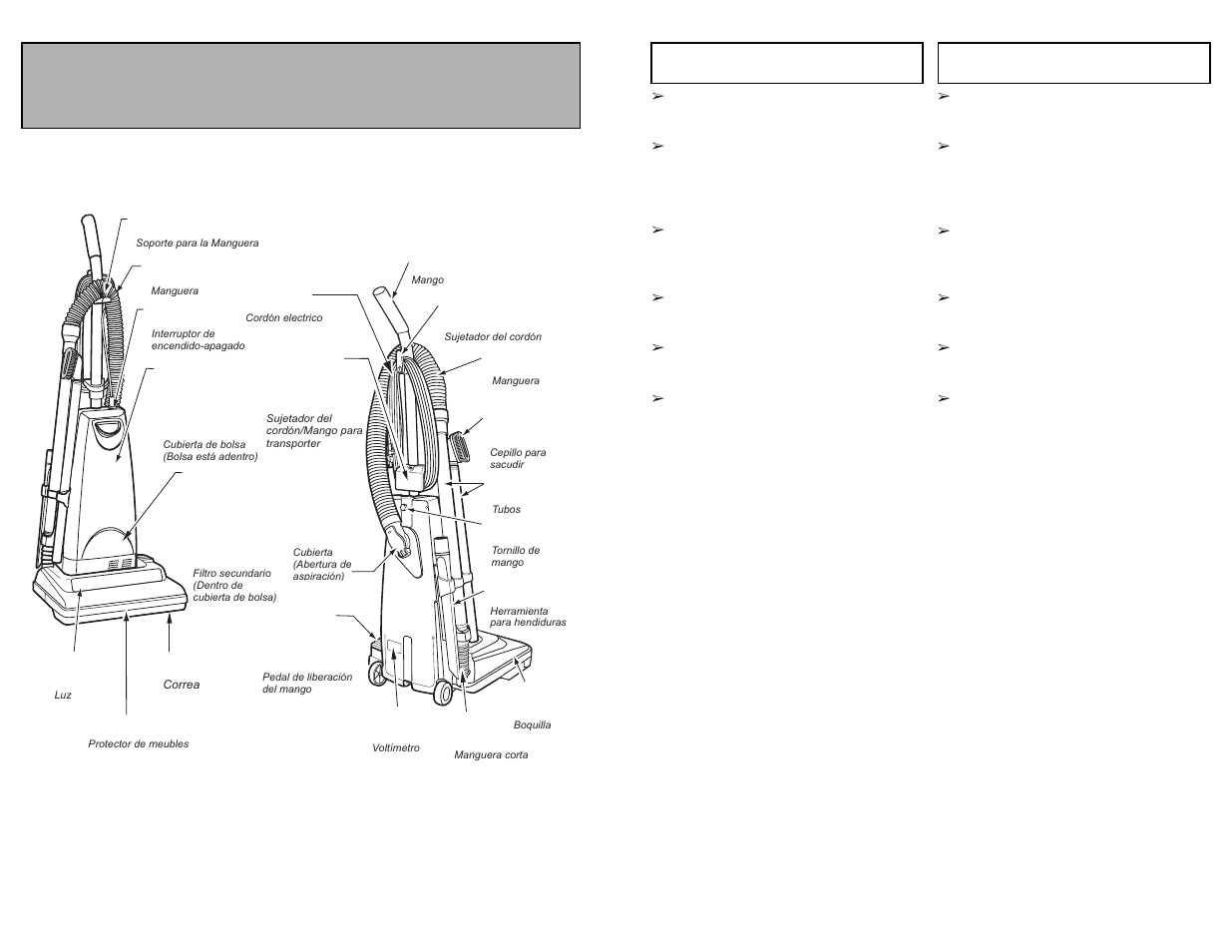 Parts identification, Nomenclature identificación de piezas | Panasonic MC-UG502 User Manual | Page 39 / 48