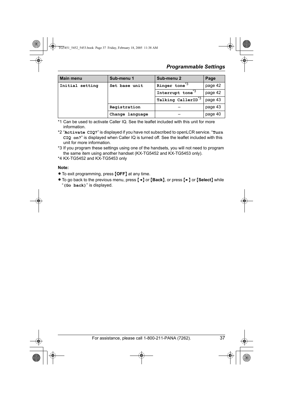 Panasonic KX-TG5452 User Manual | Page 37 / 76