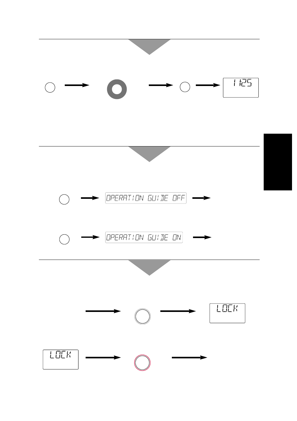 To set clock, Operation guide on the screen, To use child safety lock | Operation & hints | Panasonic NN-C2000W User Manual | Page 15 / 100