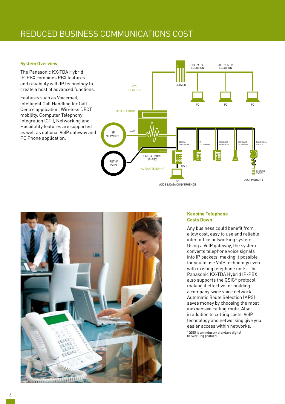 Reduced business communications cost | Panasonic KX-TDA200AL User Manual | Page 4 / 16