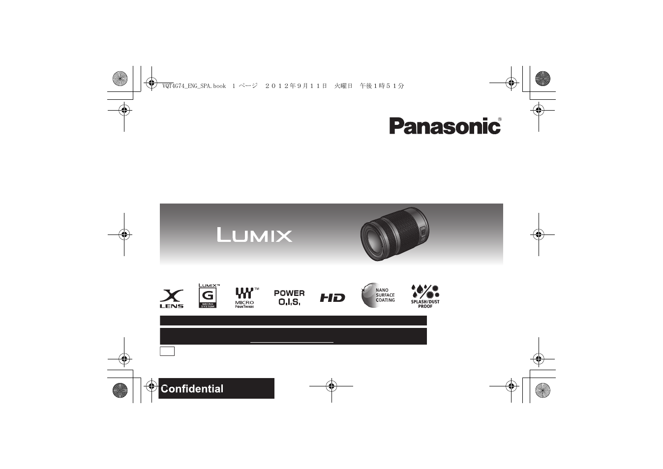 Panasonic Interchangeable Lens for Digital Camera H-HS35100 User Manual | 26 pages