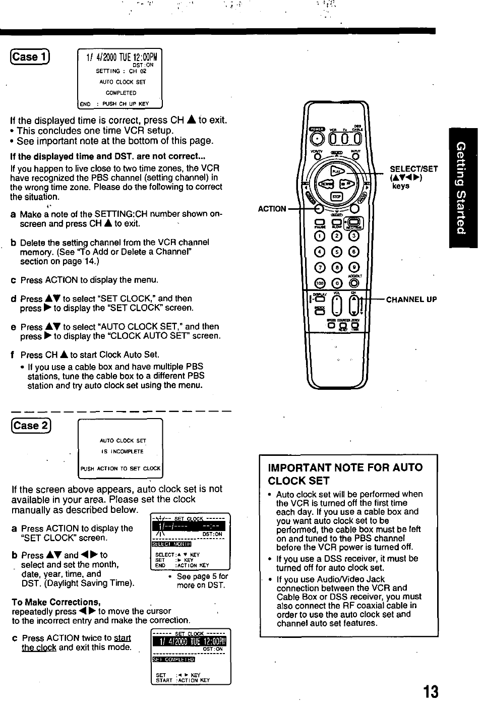 Case 1 ) | Panasonic OMNIVISION PV-8401 User Manual | Page 13 / 36