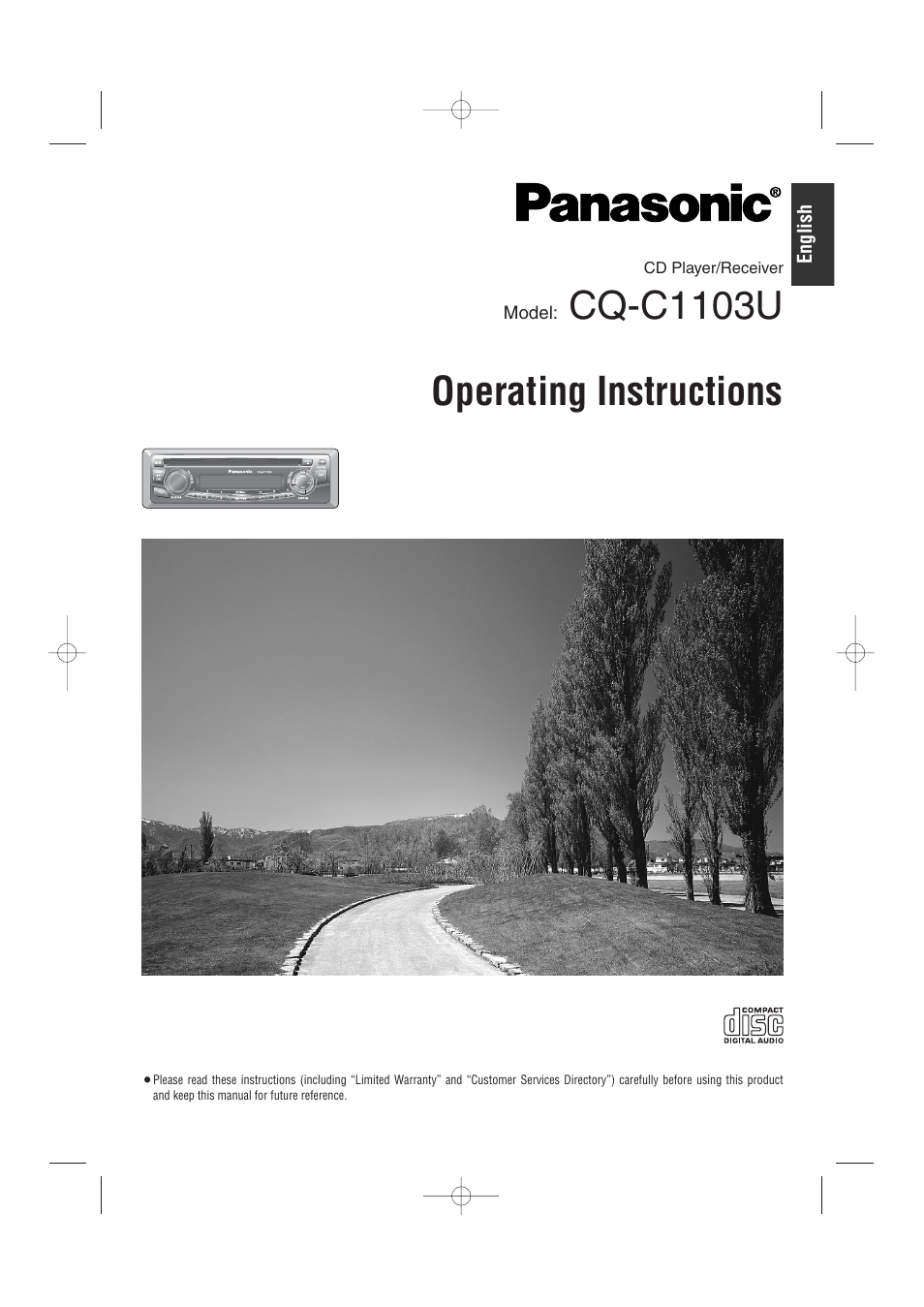 Panasonic CQ-C1103U User Manual | 16 pages