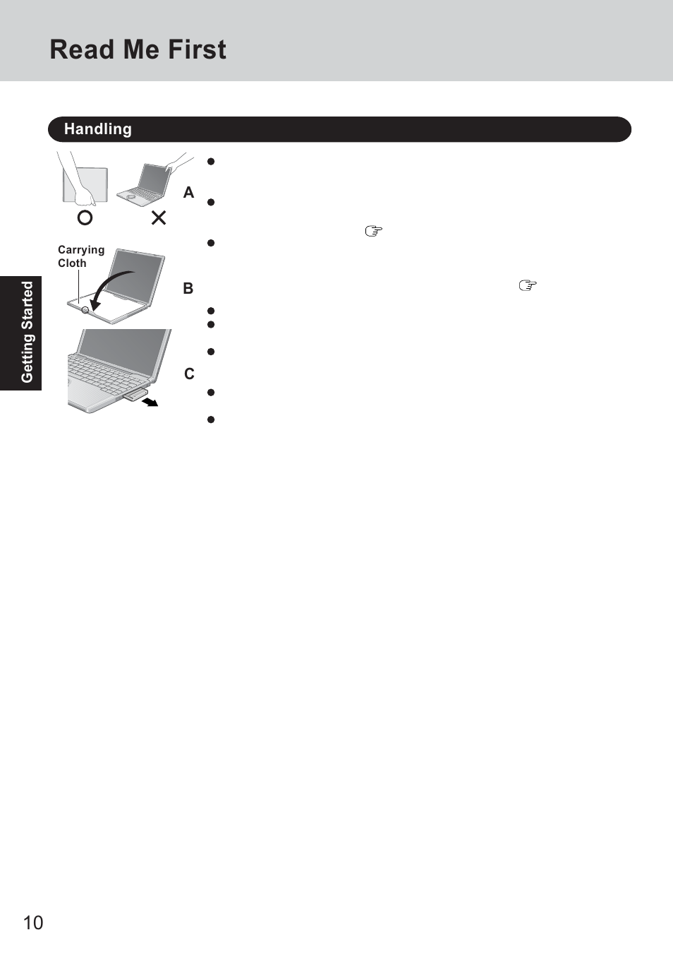 Read me first | Panasonic CF-T2 User Manual | Page 10 / 40