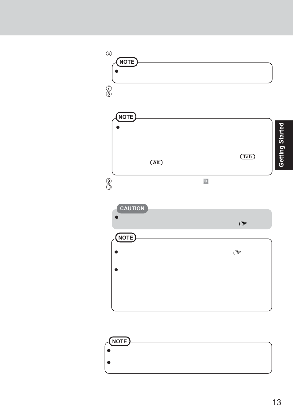 Getting started | Panasonic CF-T2 User Manual | Page 13 / 40