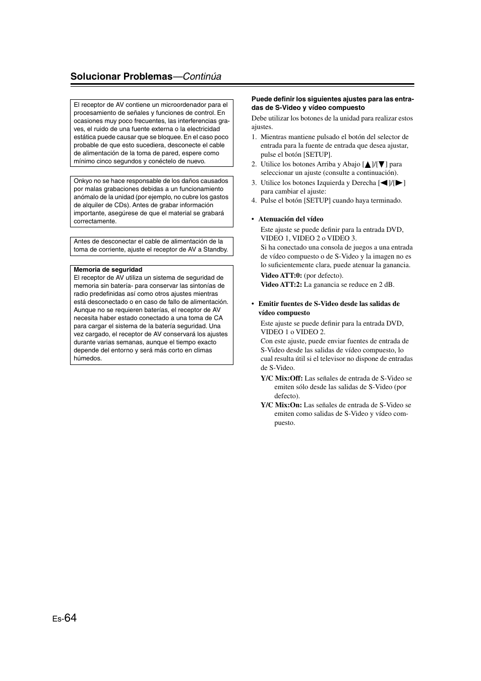 Solucionar problemas —continúa | Panasonic HT-S790 User Manual | Page 130 / 144