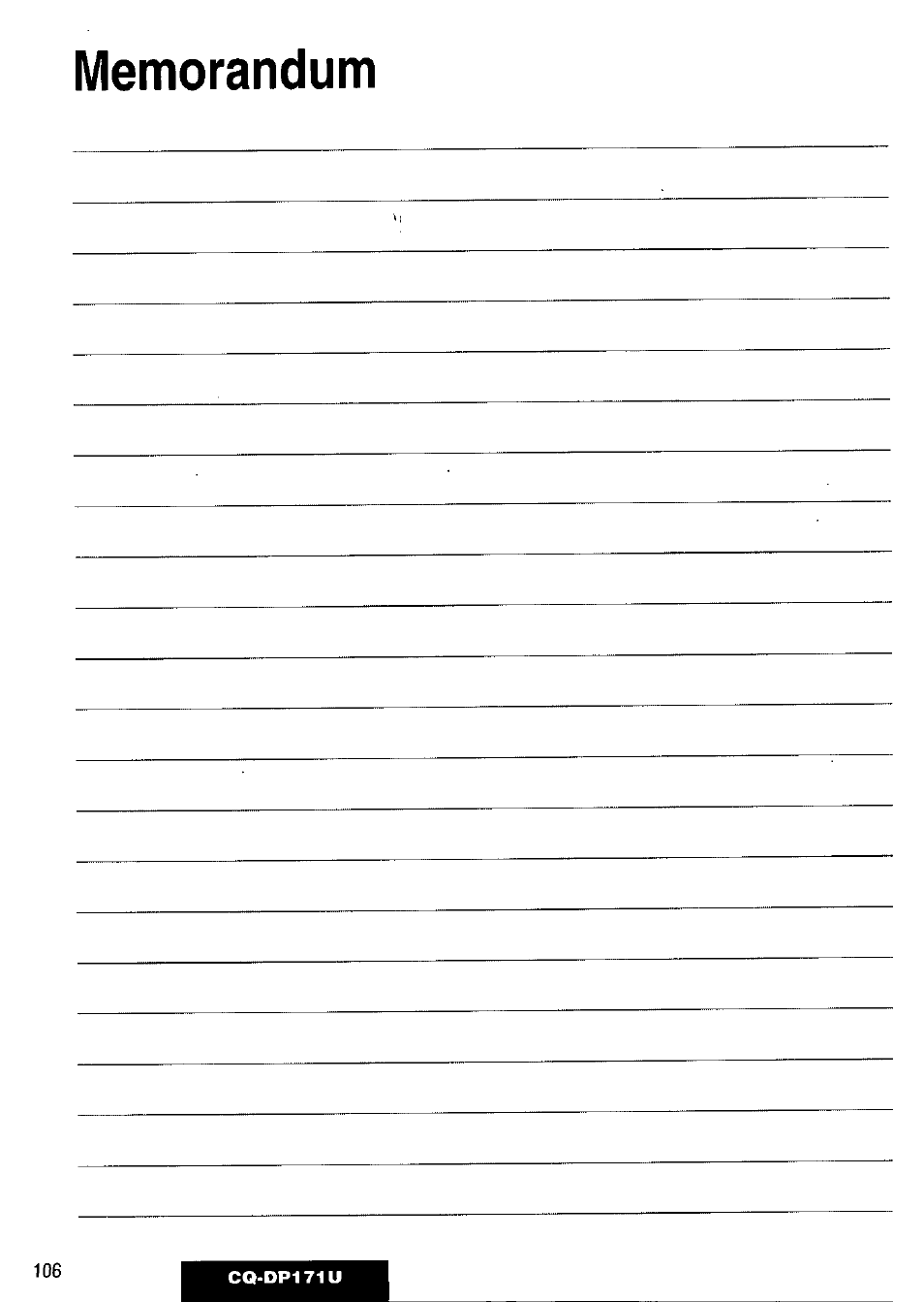 Panasonic CQ-DP171U User Manual | Page 106 / 109