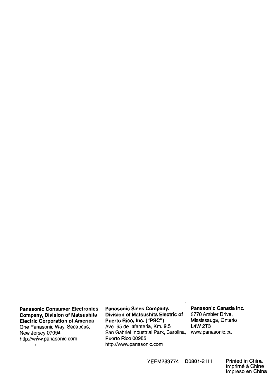 Panasonic CQ-DP171U User Manual | Page 108 / 109