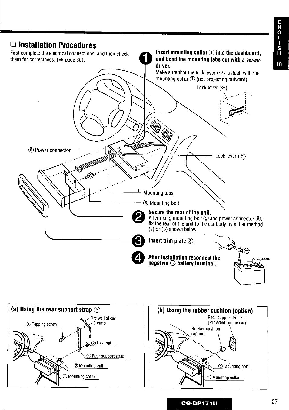 Panasonic CQ-DP171U User Manual | Page 27 / 109