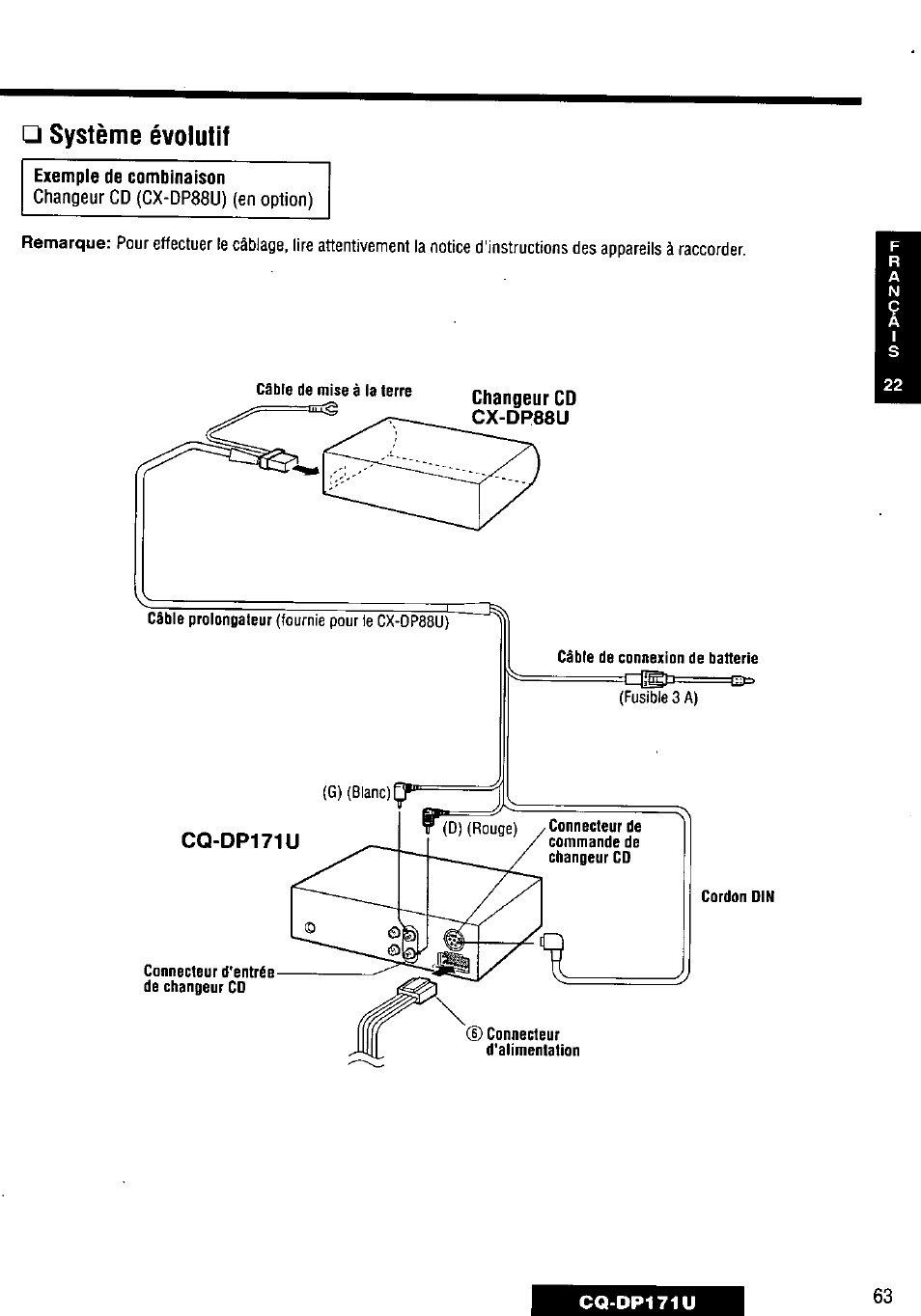 Exemple de combinaison | Panasonic CQ-DP171U User Manual | Page 63 / 109