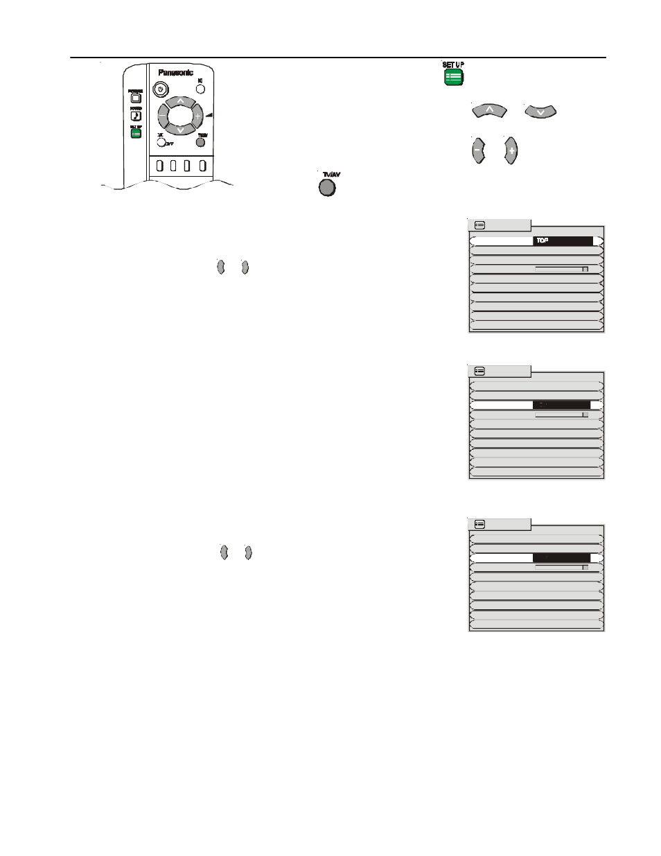 Set up menu, Wake up timer, Off timer | Teletext | Panasonic TX-86PW200A User Manual | Page 19 / 44