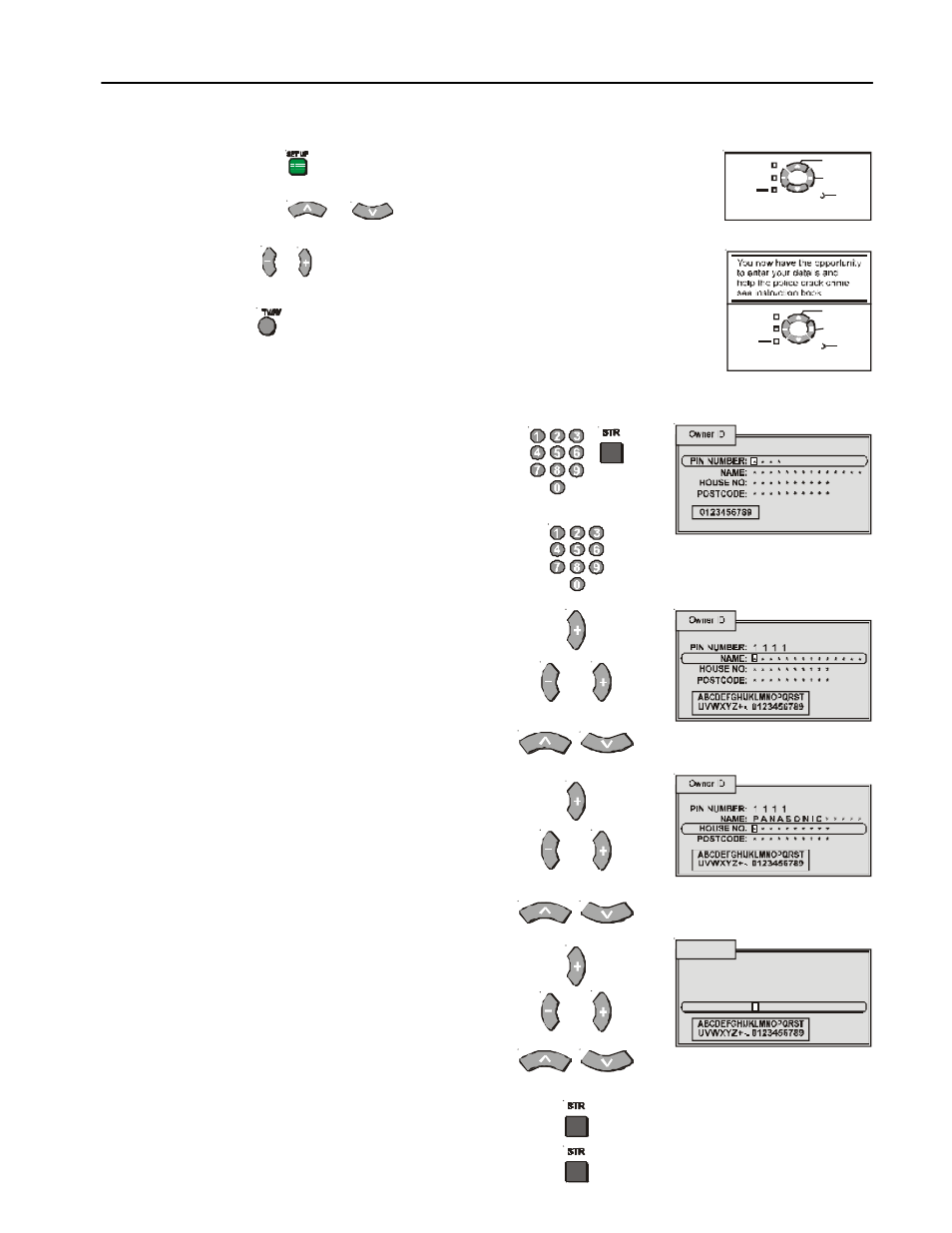 Owner id, Setup menu - owner id | Panasonic TX-86PW200A User Manual | Page 23 / 44