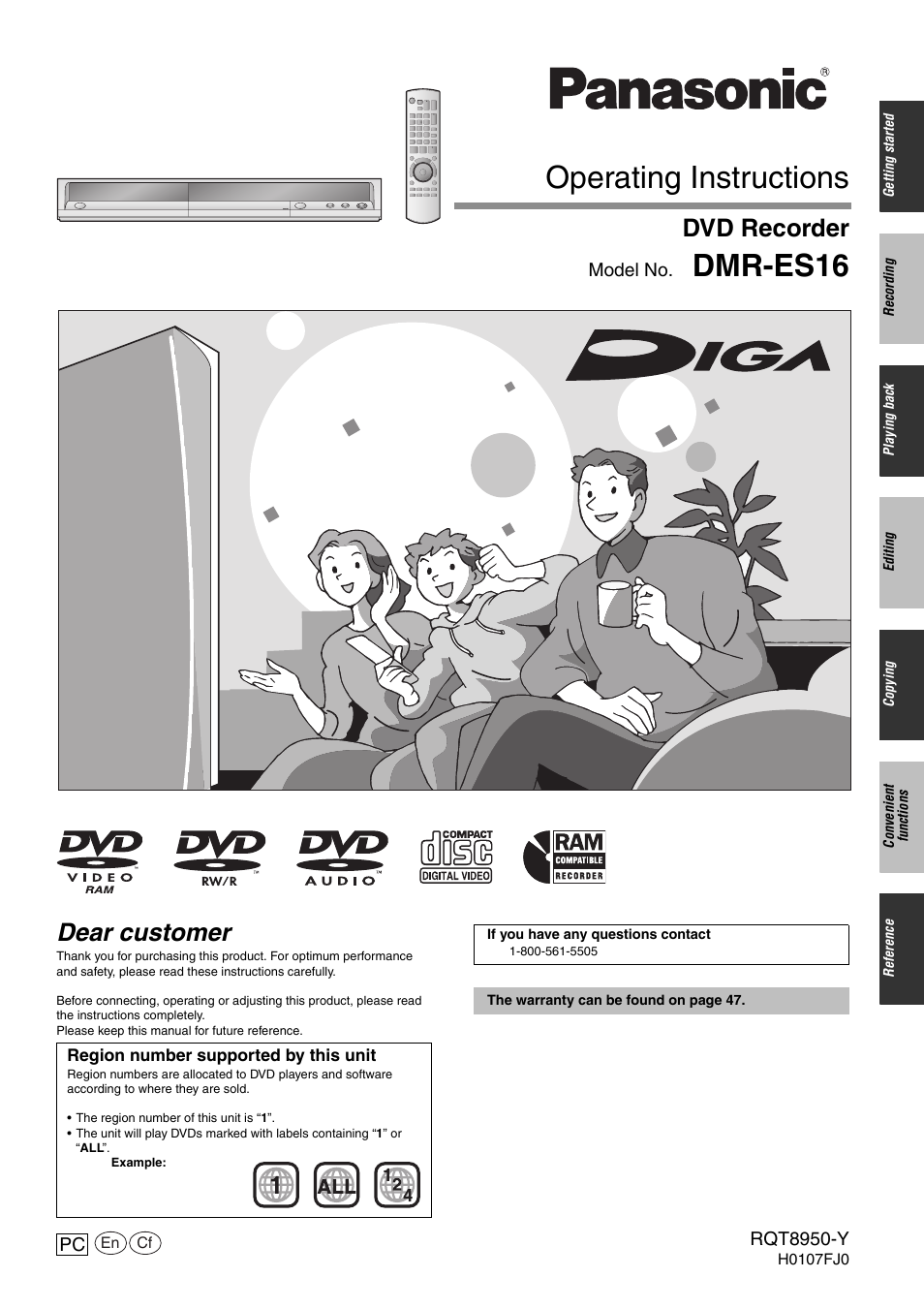 Panasonic DMR-ES16 User Manual | 48 pages