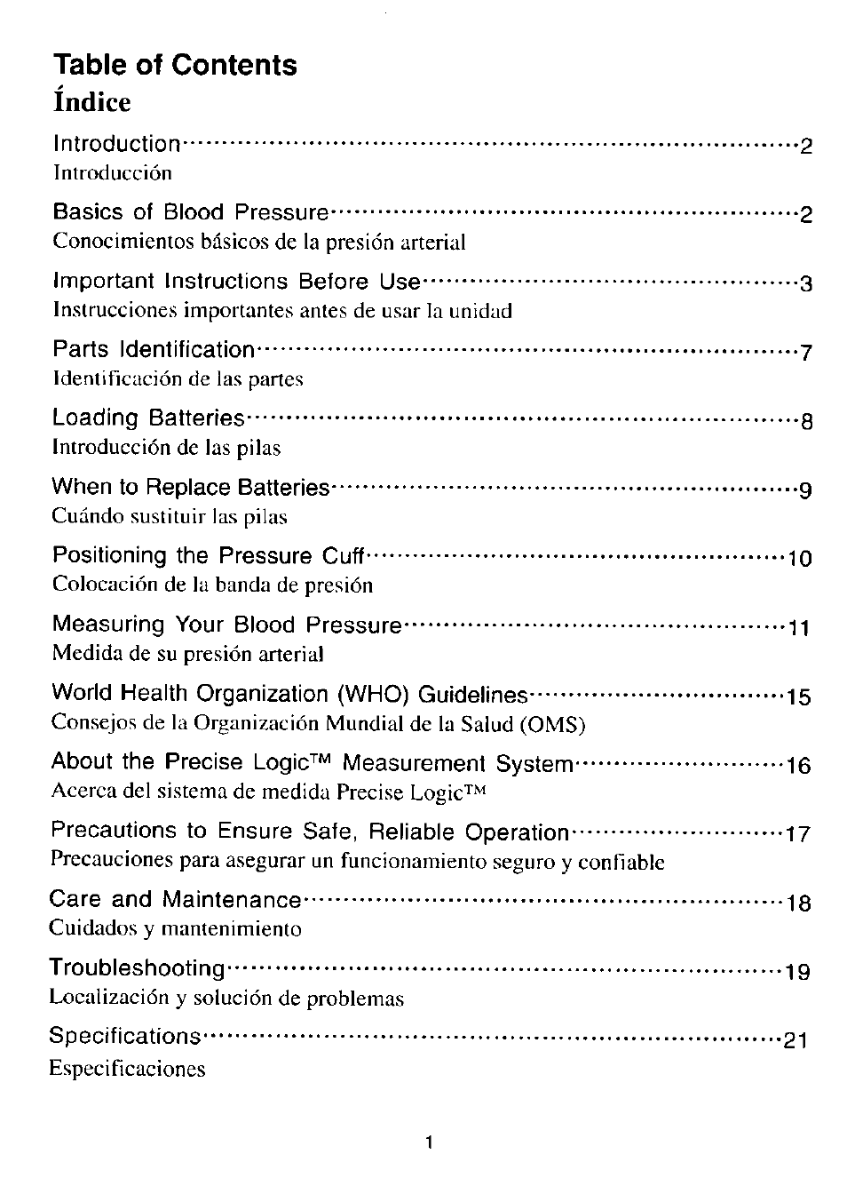 Panasonic EW-254 User Manual | Page 2 / 24