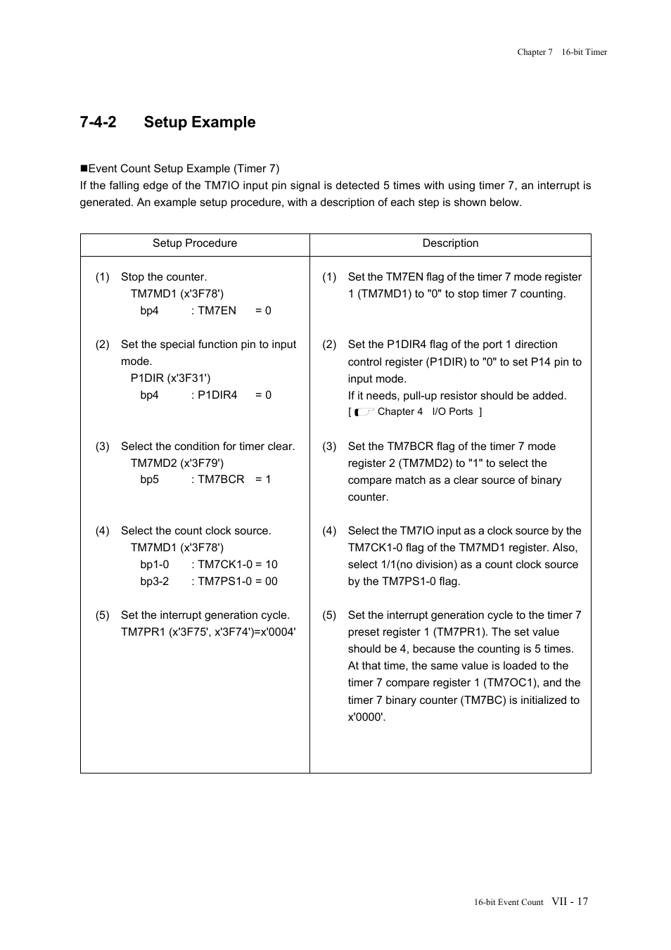 4-2 setup example | Panasonic MN101C77C User Manual | Page 277 / 544