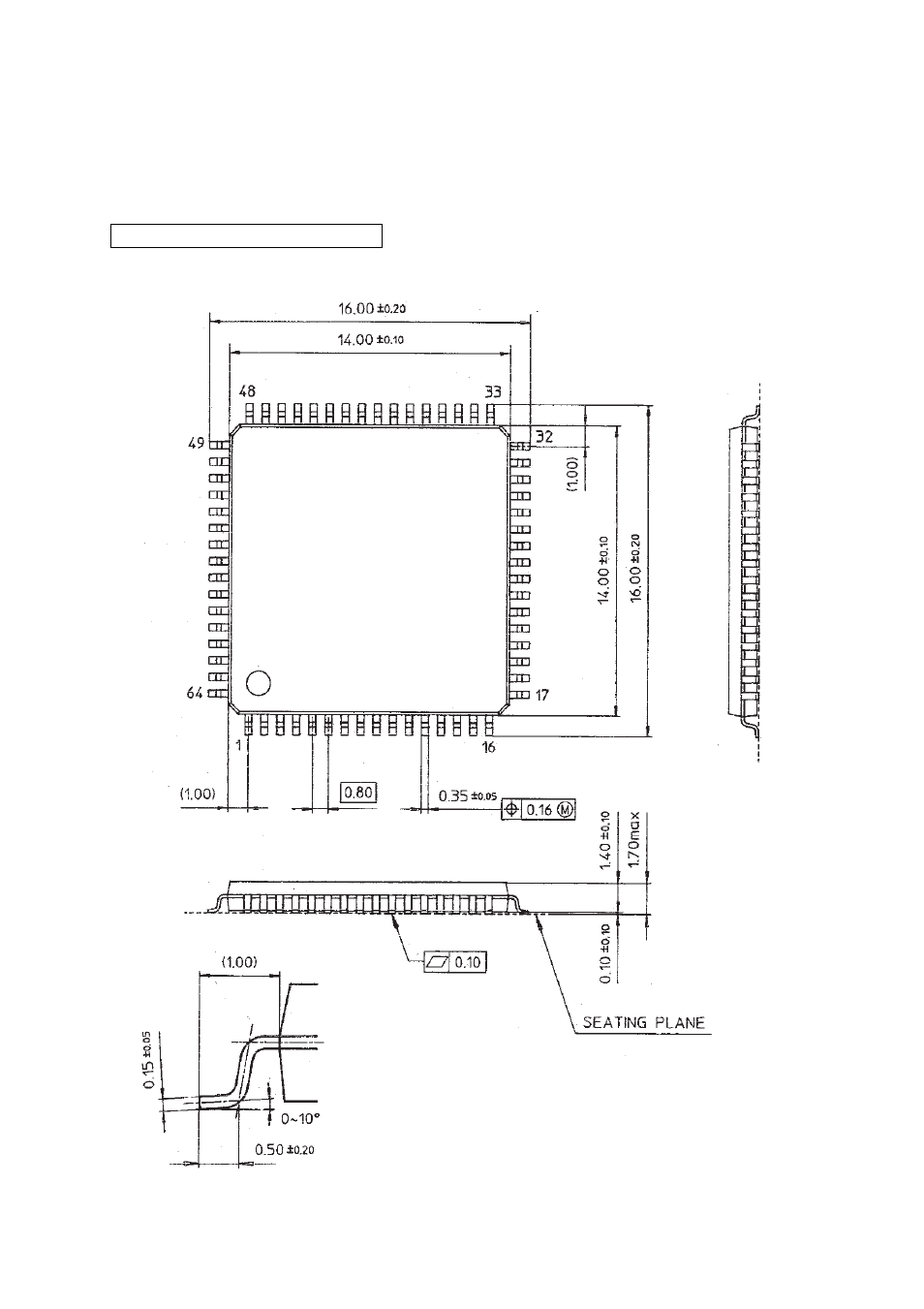 7 package dimension | Panasonic MN101C77C User Manual | Page 51 / 544