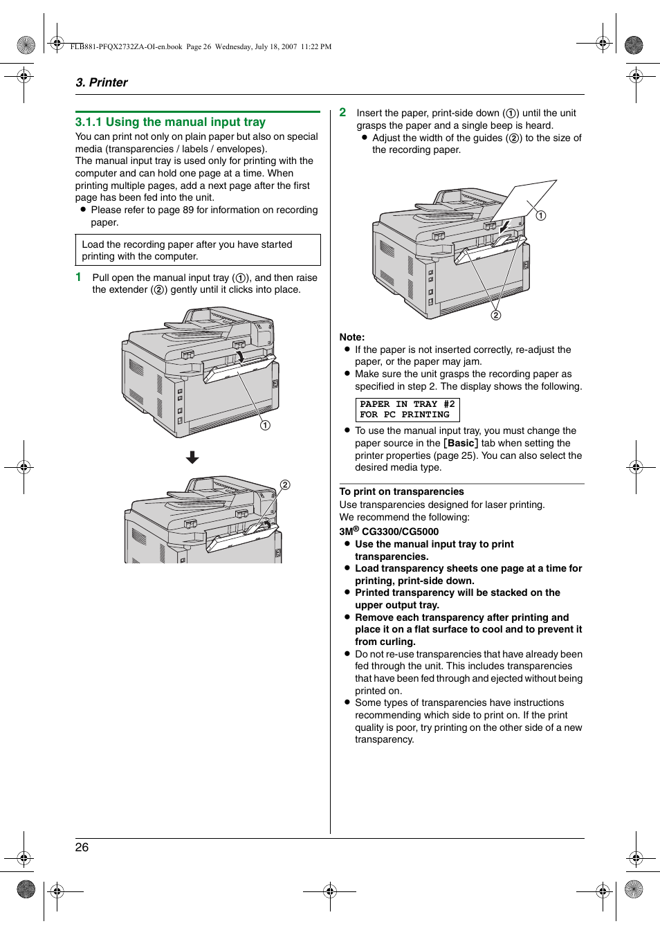 Panasonic KX-FLB881 User Manual | Page 26 / 104