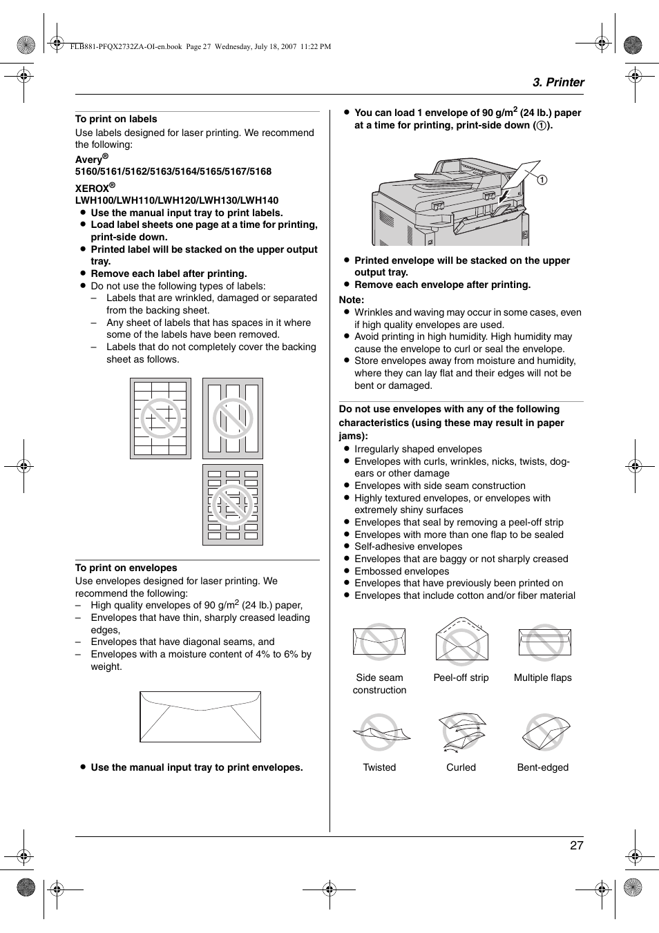 Panasonic KX-FLB881 User Manual | Page 27 / 104