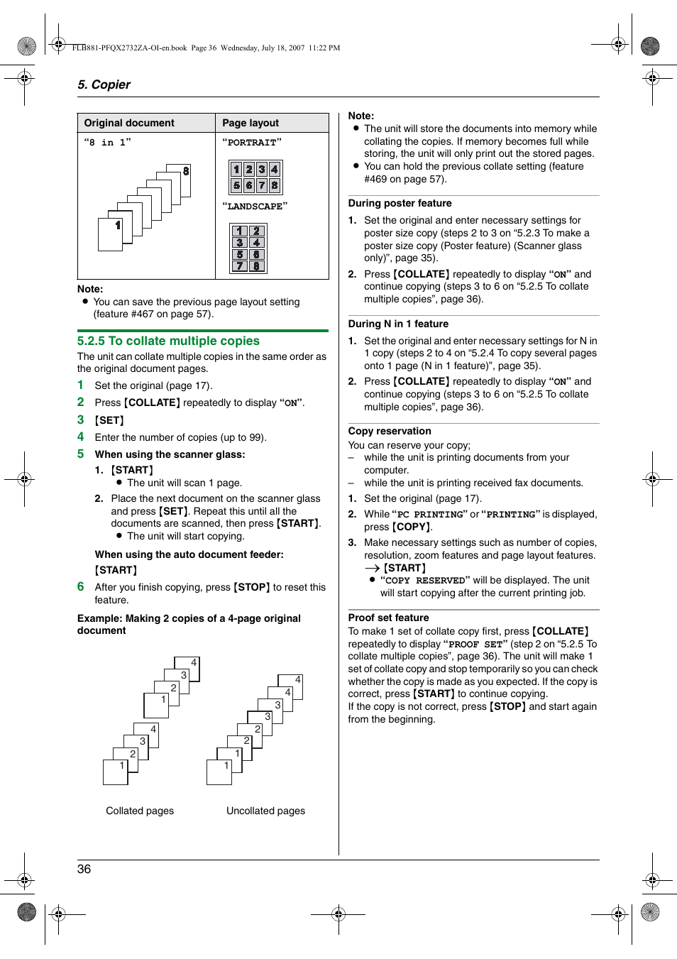 Panasonic KX-FLB881 User Manual | Page 36 / 104