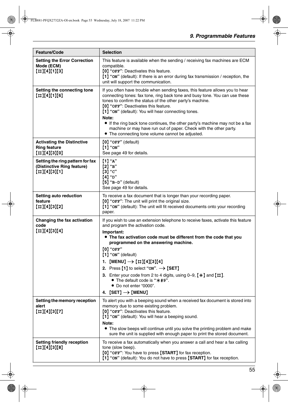 Panasonic KX-FLB881 User Manual | Page 55 / 104