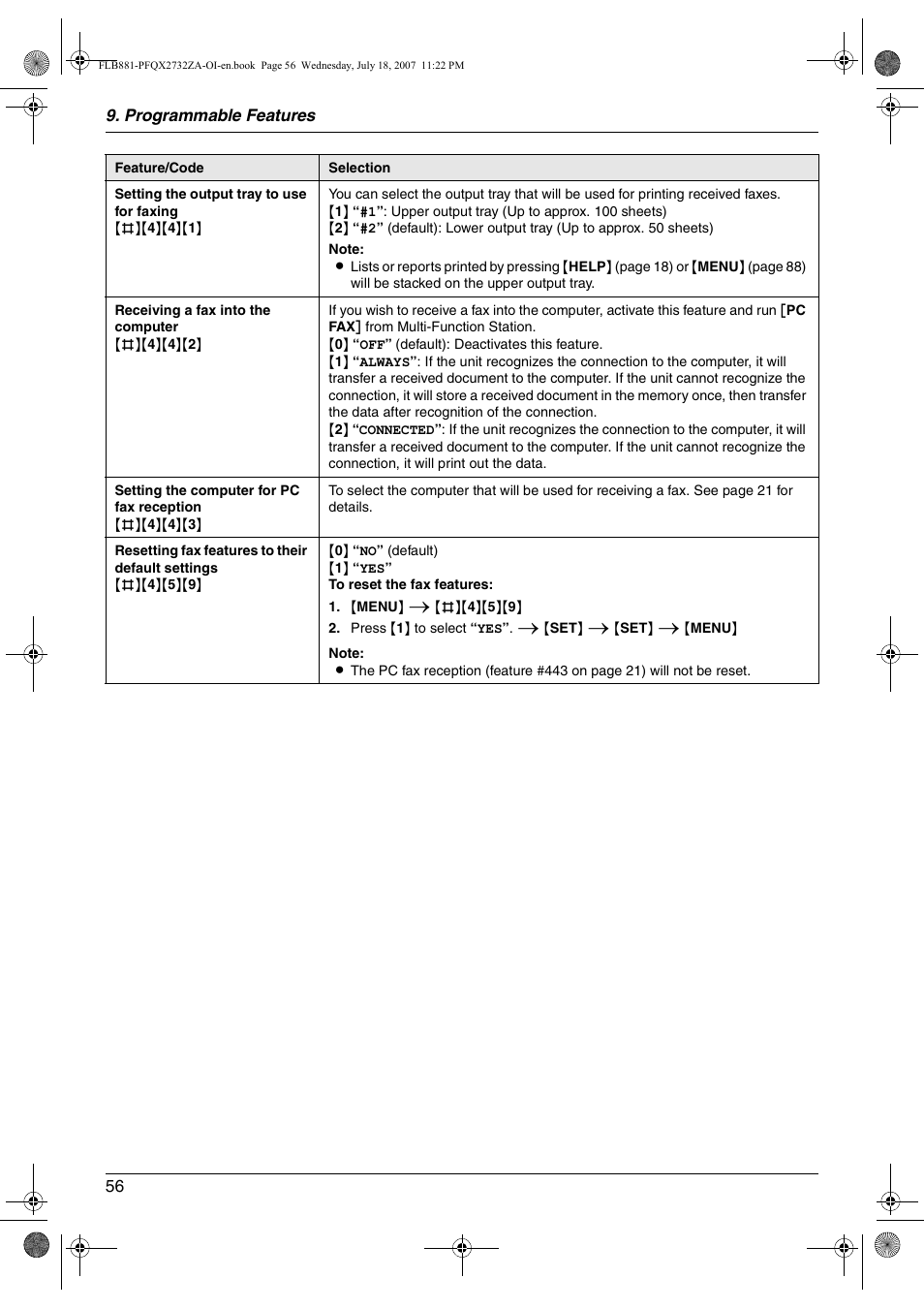 Panasonic KX-FLB881 User Manual | Page 56 / 104