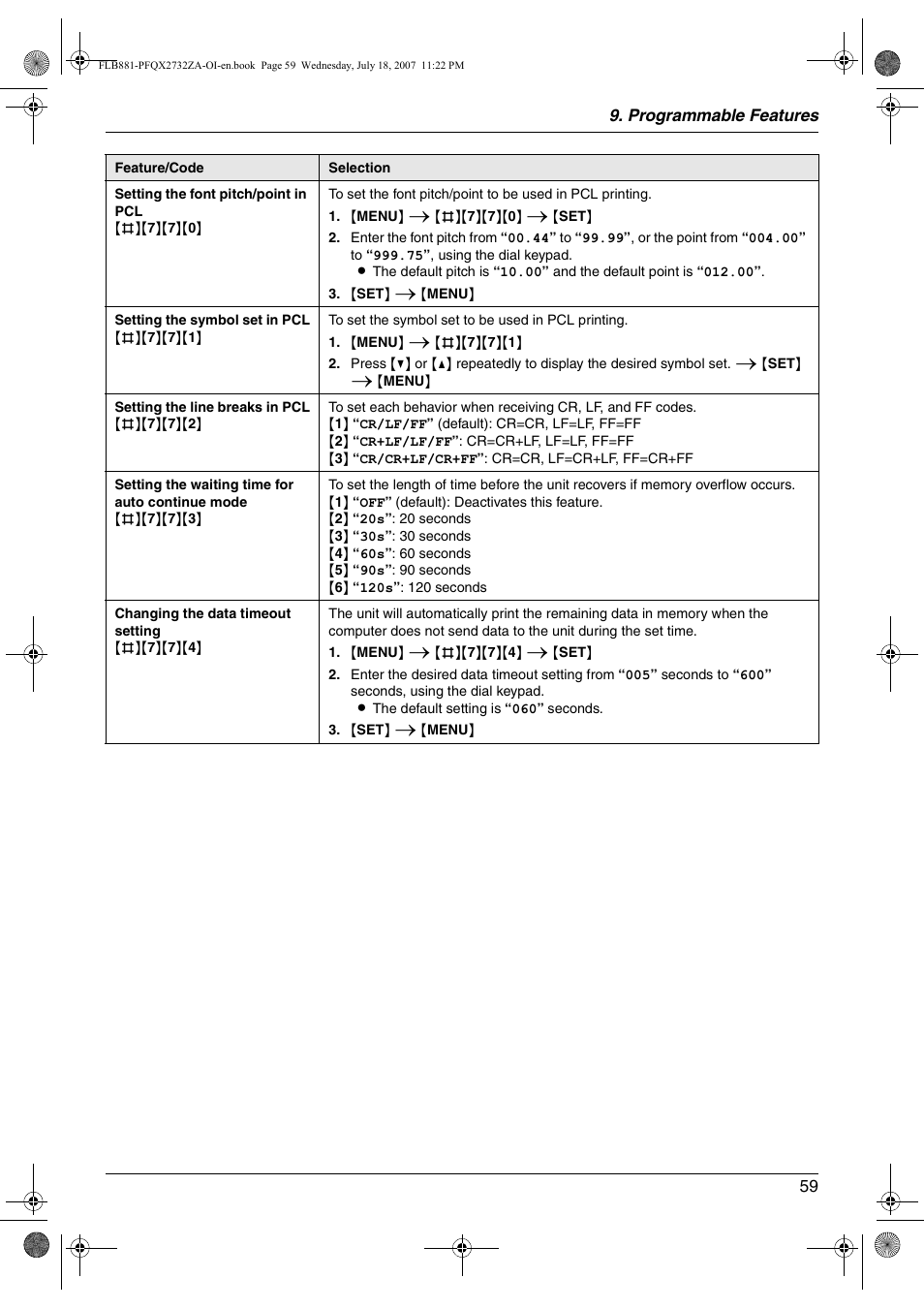 Panasonic KX-FLB881 User Manual | Page 59 / 104