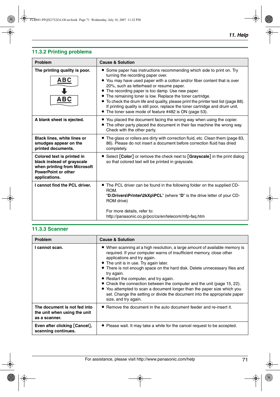 A b c | Panasonic KX-FLB881 User Manual | Page 71 / 104