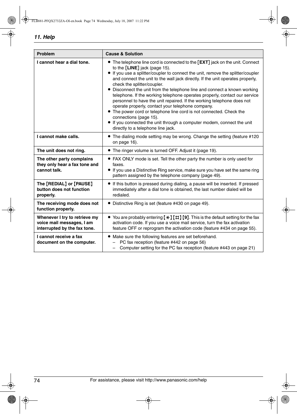 Panasonic KX-FLB881 User Manual | Page 74 / 104