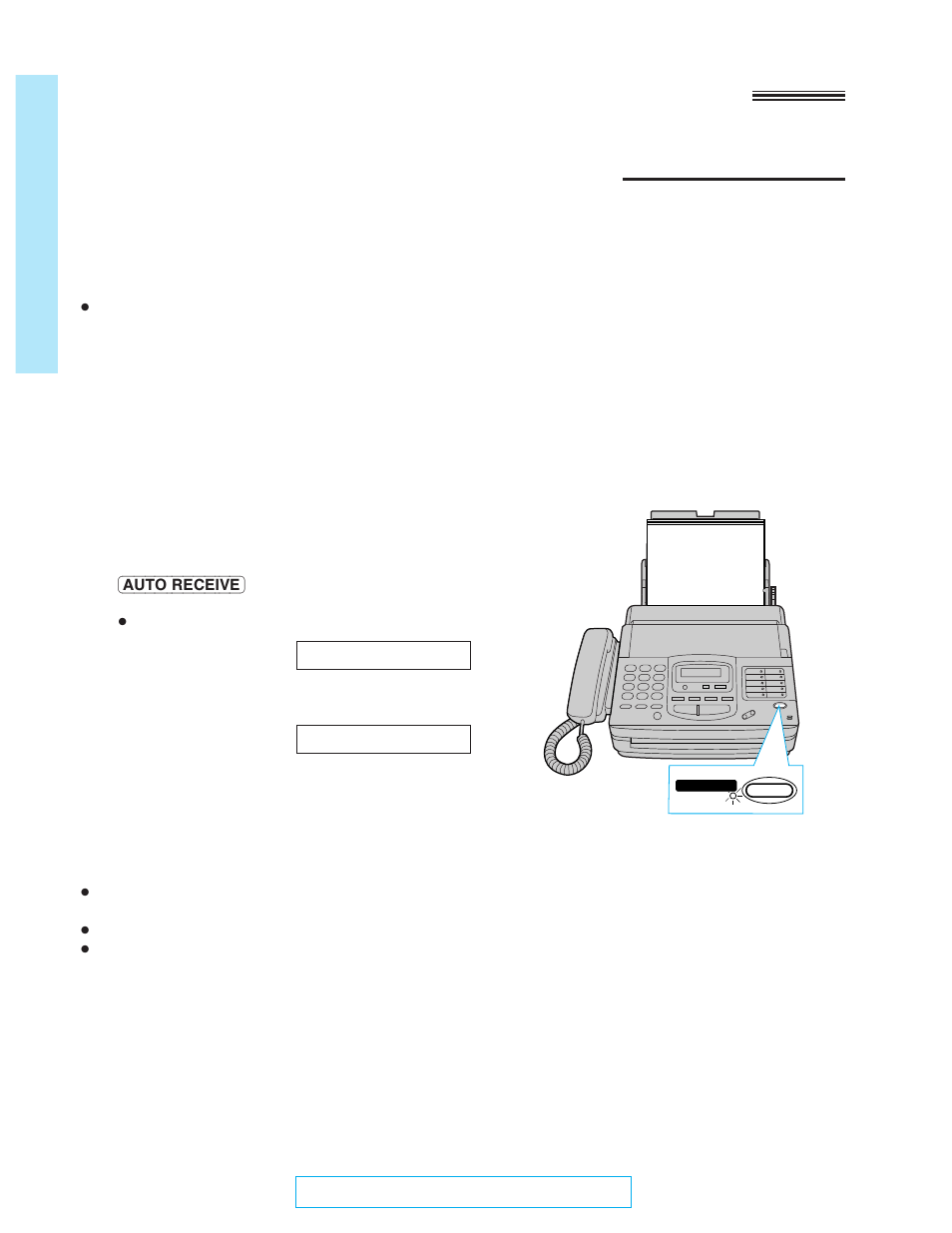 Receiving documents, Quick start, Receive mode, etc.) (cont.) | Panasonic KX-FM220 User Manual | Page 24 / 112