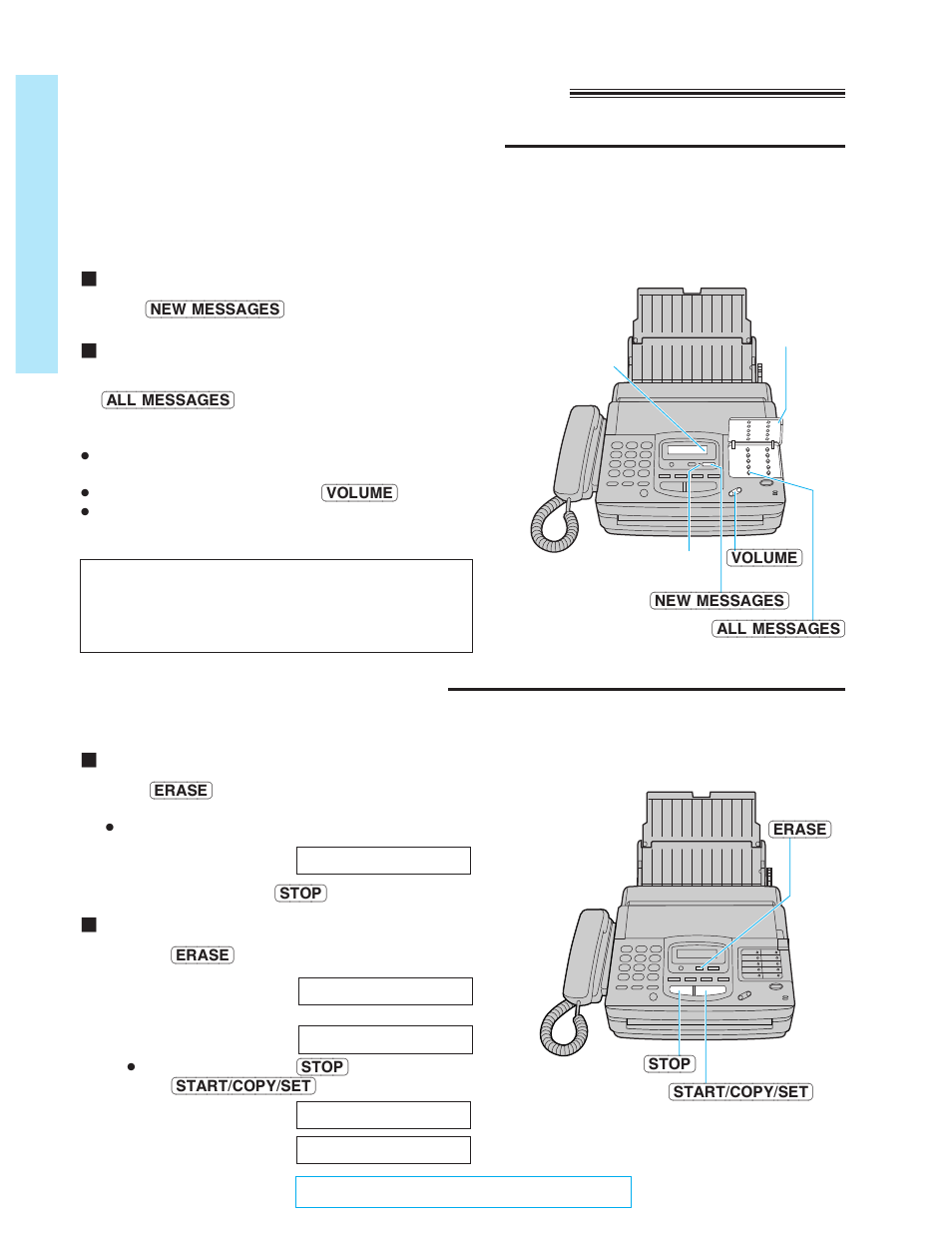 Operating the answering device, Quick start, Listening to recorded messages | Erasing recorded messages | Panasonic KX-FM220 User Manual | Page 26 / 112