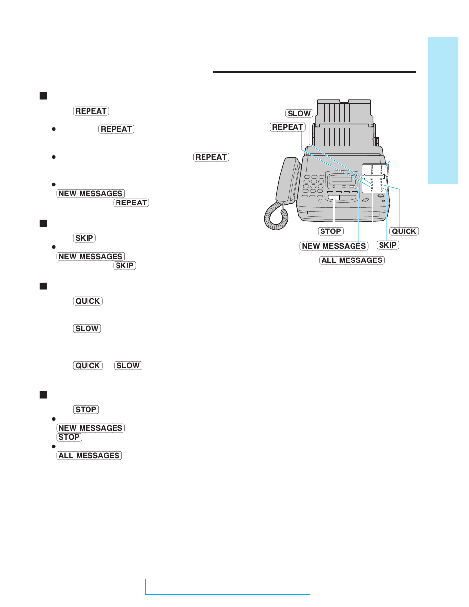 Quick start, Functions during playback | Panasonic KX-FM220 User Manual | Page 27 / 112
