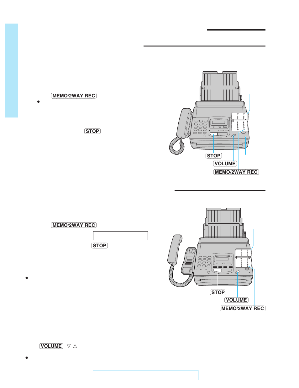 Operating the answering device, Quick start, Recording a telephone conversation | Cont.) | Panasonic KX-FM220 User Manual | Page 28 / 112