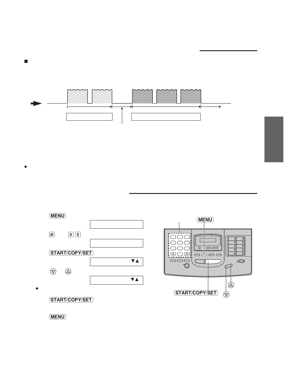 Setting the tel/fax mode, Helpful hints when using the tel/fax mode | Panasonic KX-FM220 User Manual | Page 31 / 112
