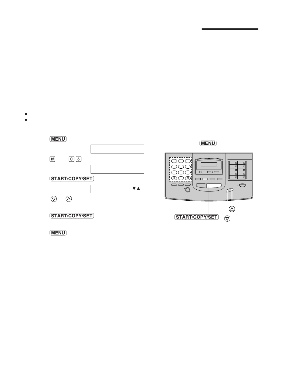 Setting the ans/fax mode ring count | Panasonic KX-FM220 User Manual | Page 54 / 112