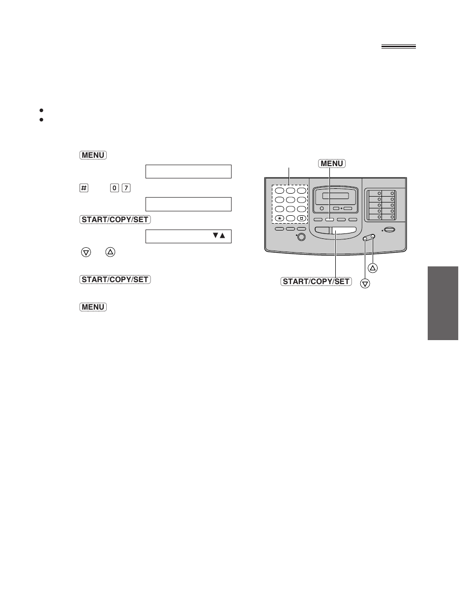 Setting the fax (fax only) mode ring count | Panasonic KX-FM220 User Manual | Page 55 / 112