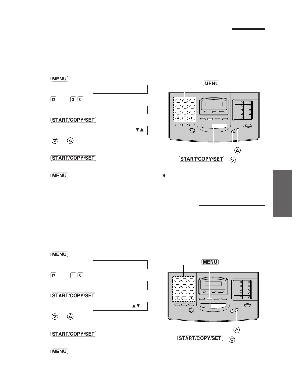 Setting the silent fax recognition ring count, Changing the caller’s recording time | Panasonic KX-FM220 User Manual | Page 57 / 112