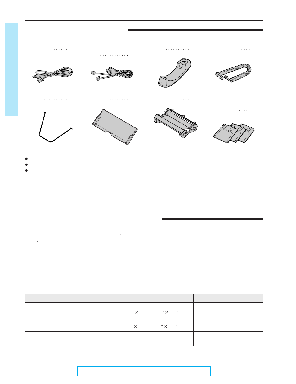Included accessories, Accessory order information, Quick start | Before you start | Panasonic KX-FM220 User Manual | Page 6 / 112