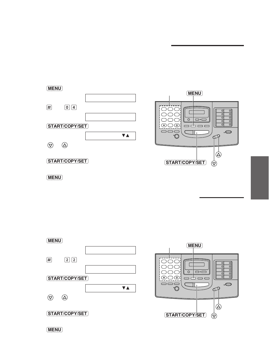 Setting the transmission report printing, Setting the journal report to automatically print | Panasonic KX-FM220 User Manual | Page 71 / 112