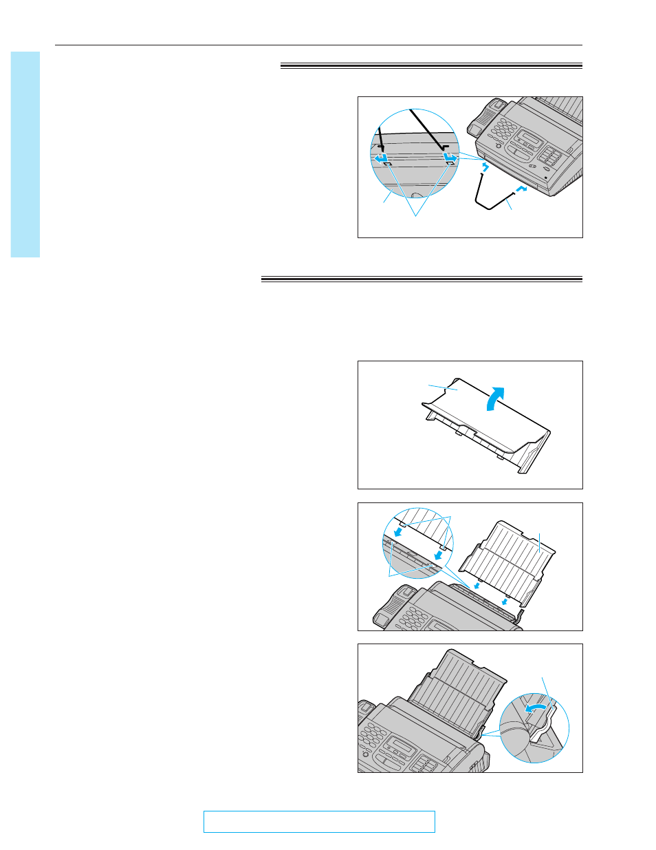 Installation, Installing the diverter, Installing the paper | Quick start | Panasonic KX-FM220 User Manual | Page 8 / 112
