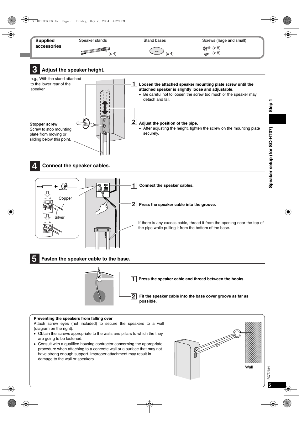 Panasonic SC-HT07  EN User Manual | Page 5 / 28