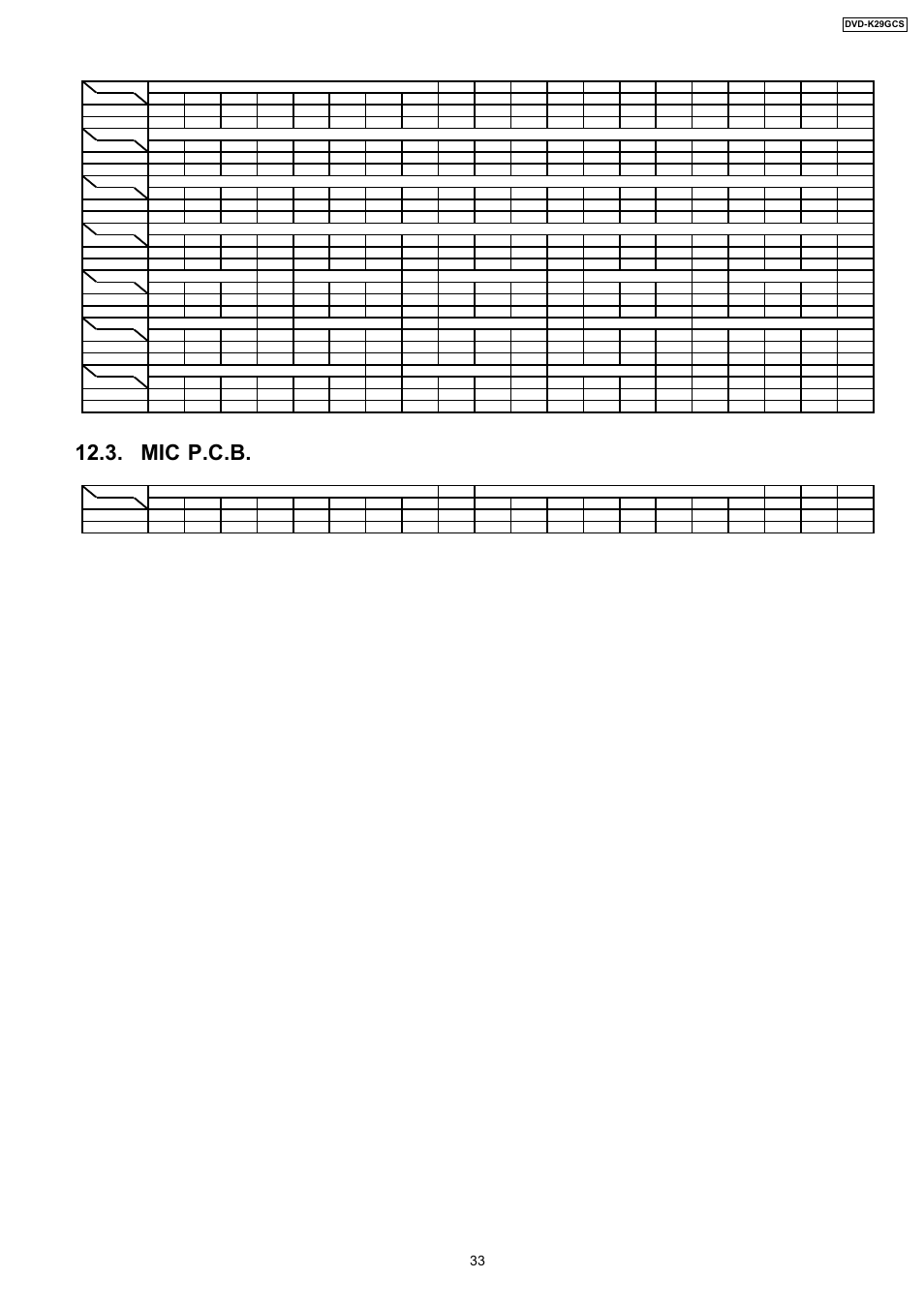 Mic p.c.b | Panasonic DVD-K29GCS User Manual | Page 33 / 64