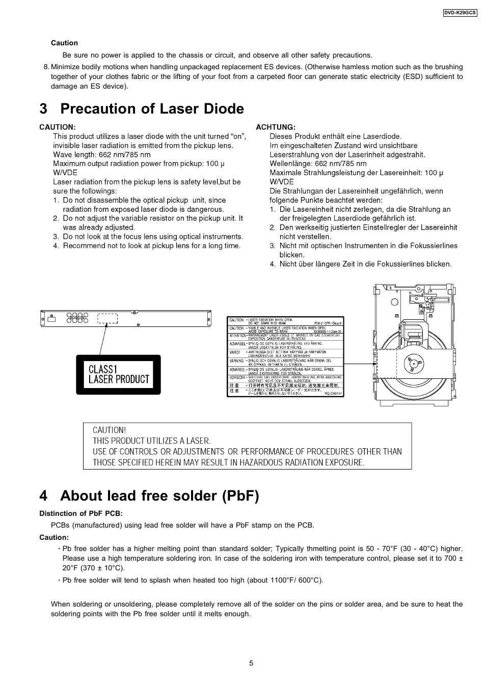 Panasonic DVD-K29GCS User Manual | Page 5 / 64