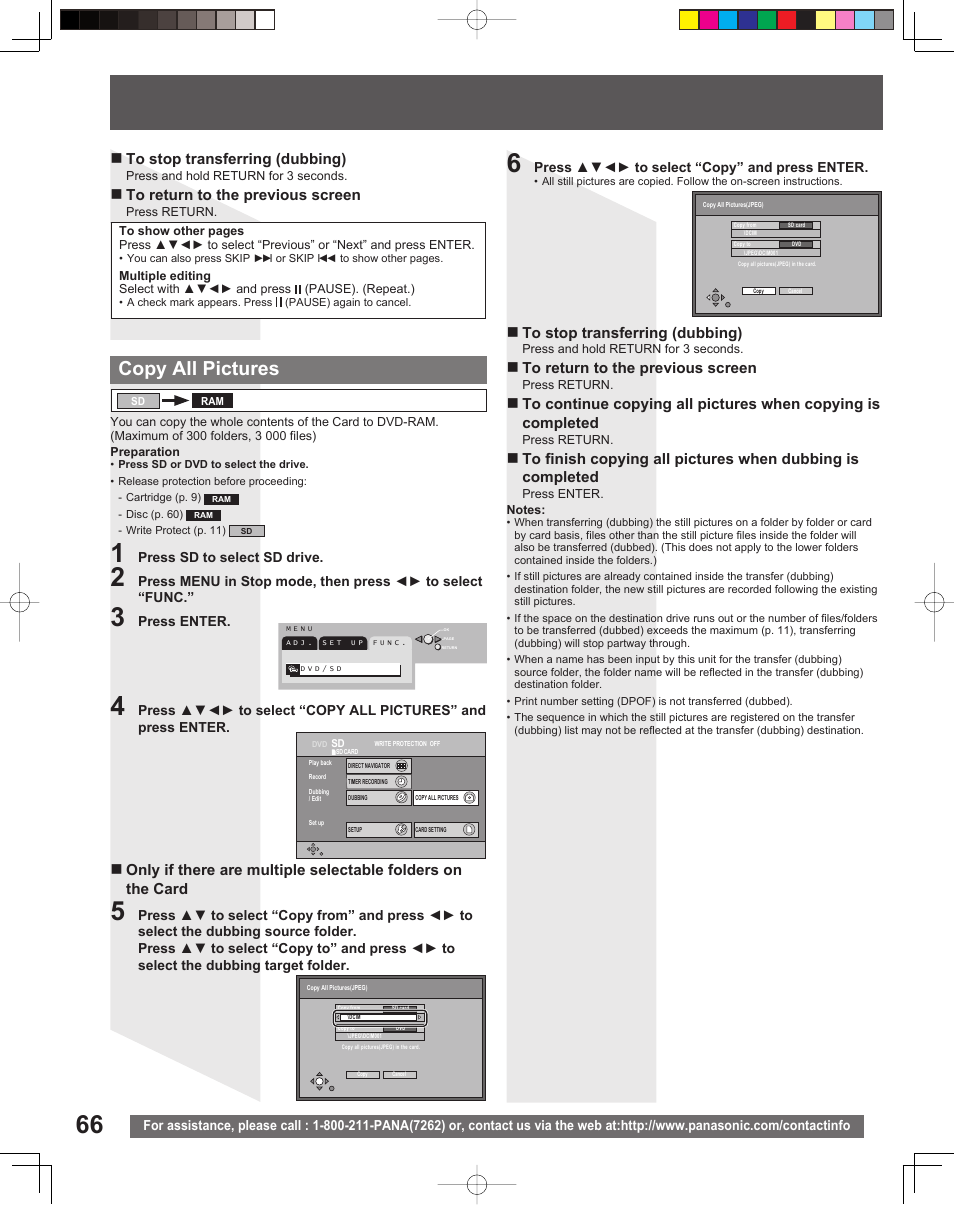 Copy all pictures | Panasonic TC 22LR30 User Manual | Page 66 / 92