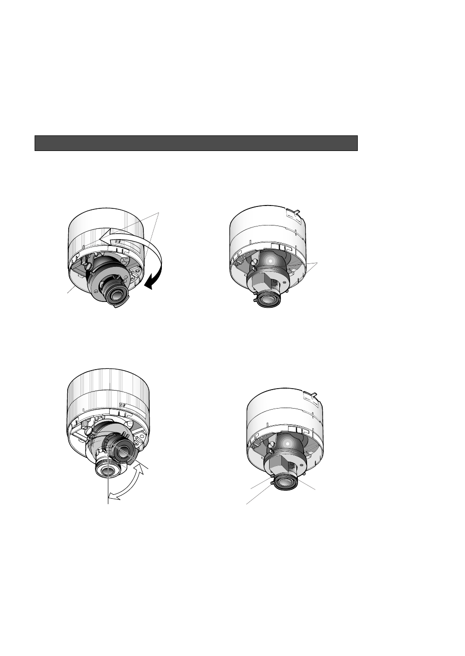 Adjustment, Panning, Tilting the camera | Focusing, Uprighting the picture | Panasonic WV-CF254 User Manual | Page 11 / 24