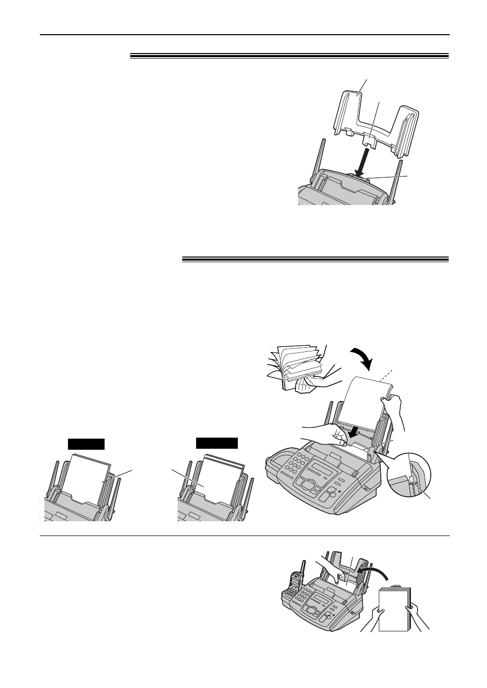 Paper tray, Recording paper, Setup (base unit) | Panasonic KX-FC175AL User Manual | Page 15 / 96