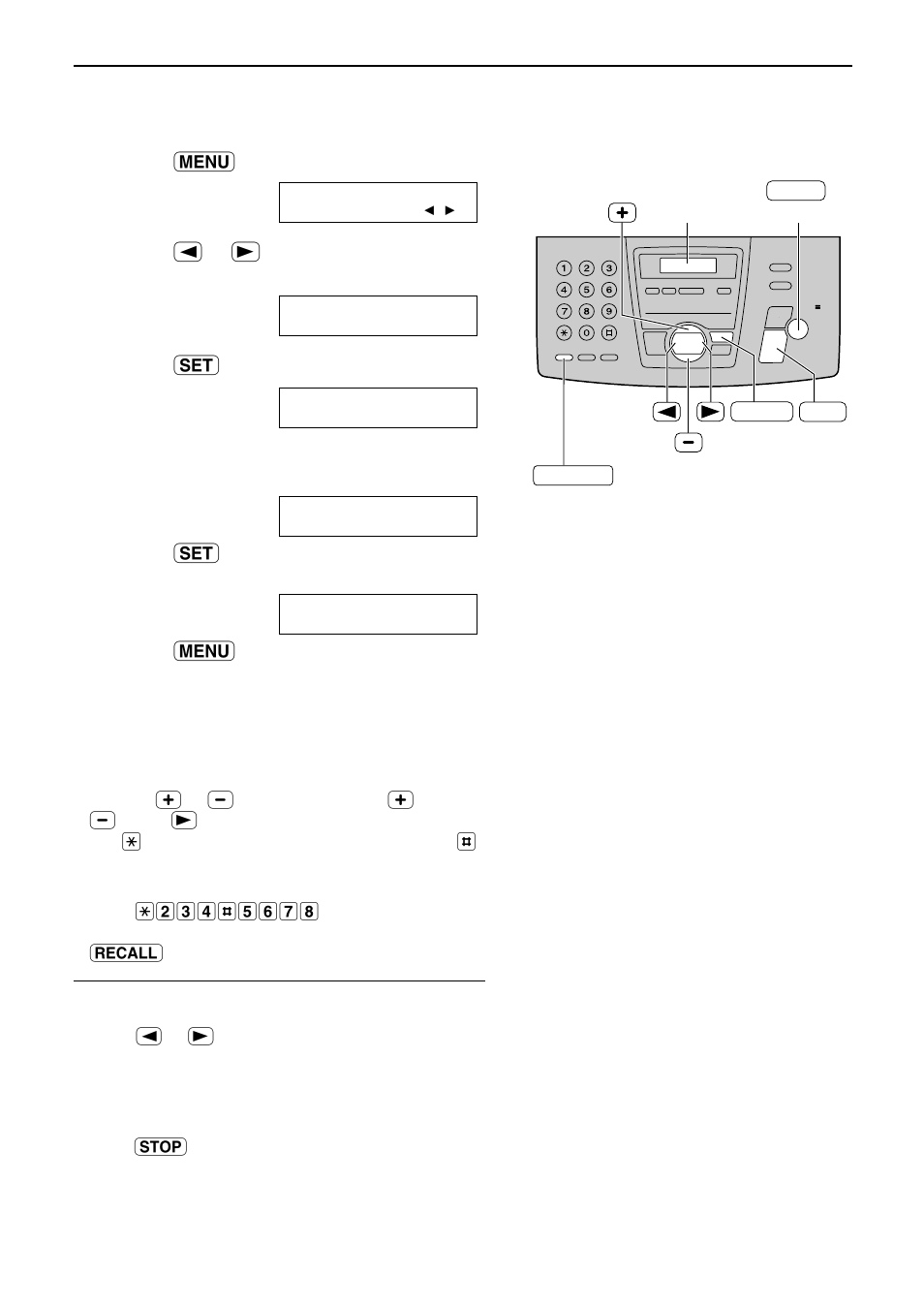 Setup (base unit), Setting your facsimile telephone number | Panasonic KX-FC175AL User Manual | Page 20 / 96