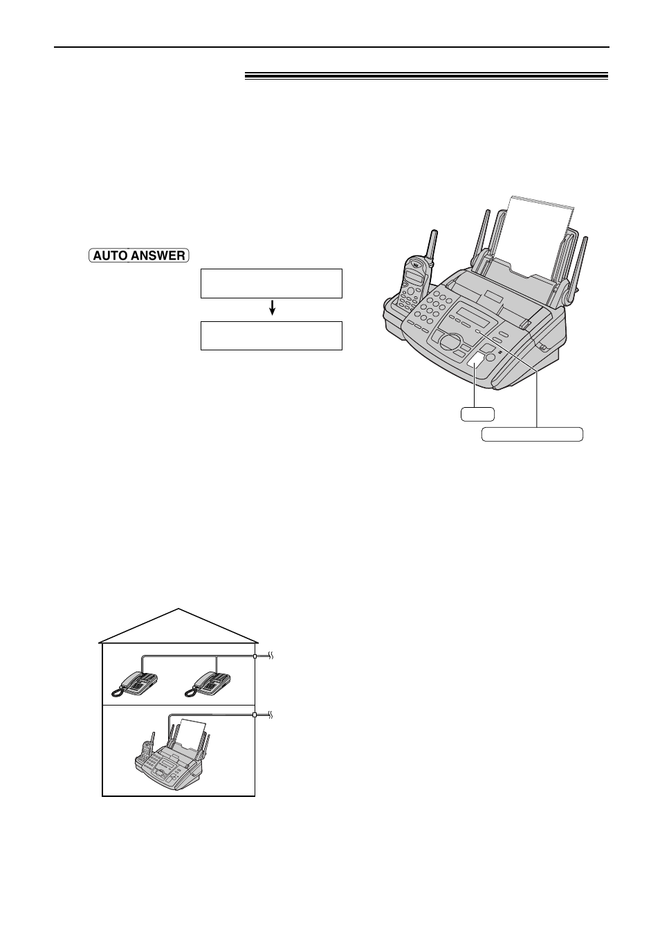 Fax only mode (all calls are received as faxes), Receiving faxes, Fax only mode ! (all calls are received as faxes) | Activating fax only mode | Panasonic KX-FC175AL User Manual | Page 49 / 96