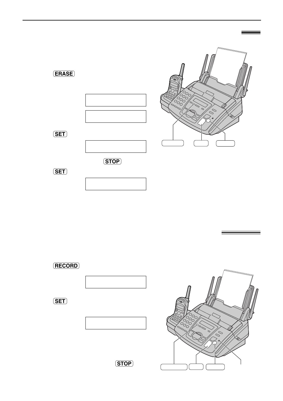 Erasing your own recorded greeting messages, Memo message, Leaving a message for others or yourself | Panasonic KX-FC175AL User Manual | Page 58 / 96