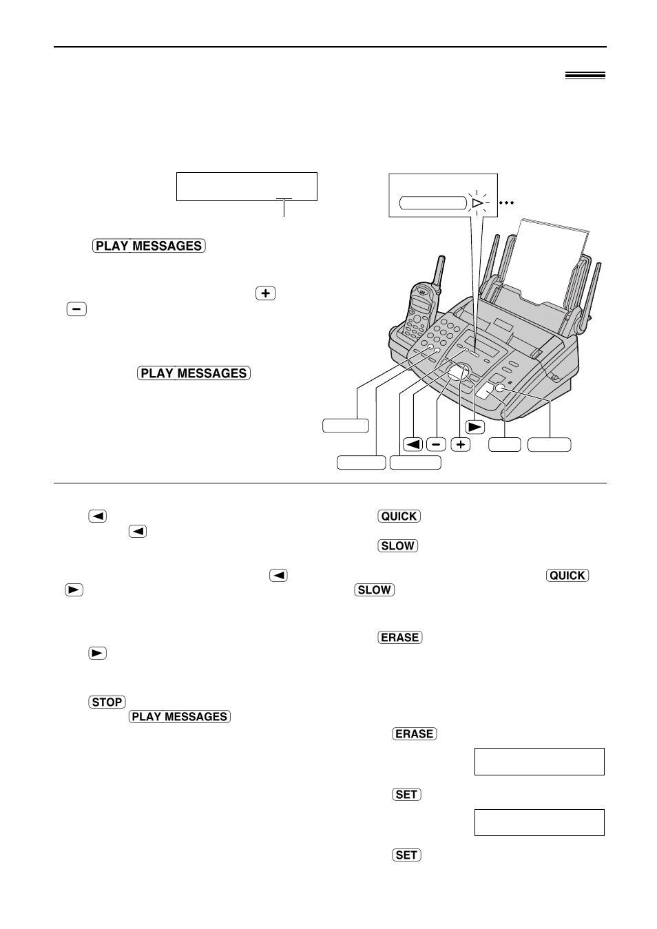 Incoming messages, Listening to recorded messages using the base unit, Flash/light | Panasonic KX-FC175AL User Manual | Page 59 / 96