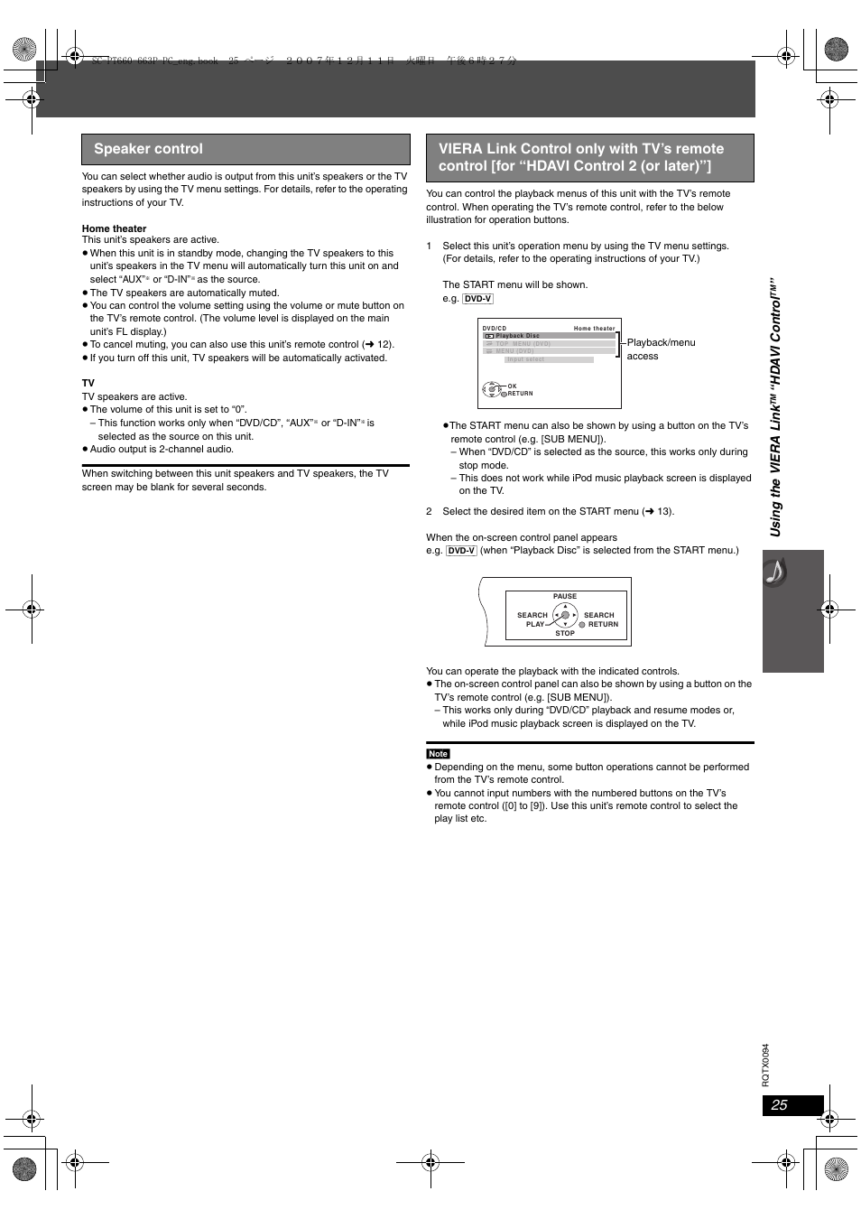 Usi n g the vi era li nk | Panasonic SC-PT754 User Manual | Page 25 / 40